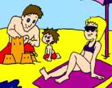 Coloring page Family vacation painted byoksana 
