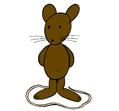 Coloring page Standing rat painted byelian