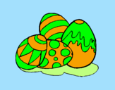 Coloring page Easter eggs painted by.m,,,,,,,,,,,ssdfr4567,,,