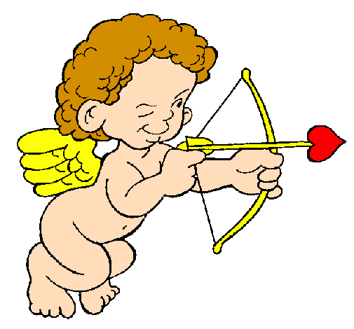 Cupid aiming his bow 