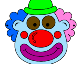 Coloring page Clown painted bykasey