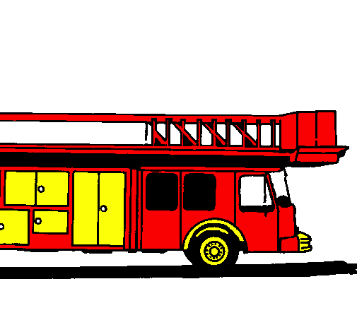 Fire engine with ladder