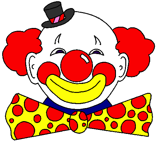 Coloring page Clown with a big grin painted byei