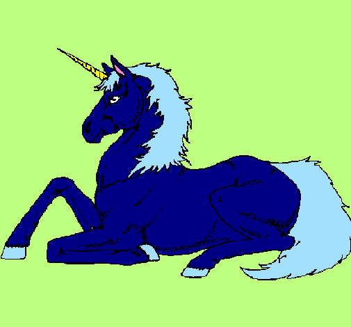 Seated unicorn