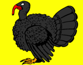 Coloring page Turkey painted byL.J.