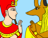 Coloring page Ramses and Anubis painted byalex