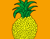 Coloring page pineapple painted bymimi