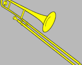 Coloring page Trombone painted byMarga
