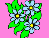 Coloring page Little flowers painted byBailey