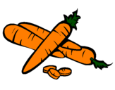 Coloring page Carrots II painted bynk