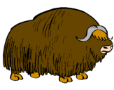 Coloring page Bison painted bycilla