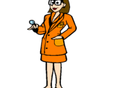 Coloring page Doctor with glasses painted byantonette