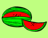 Coloring page Melon painted bylucy