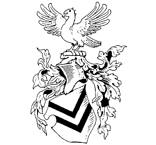 Coloring page Shield with weapons and eagle  painted byttenrag