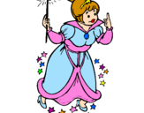 Coloring page Fairy godmother painted byanya
