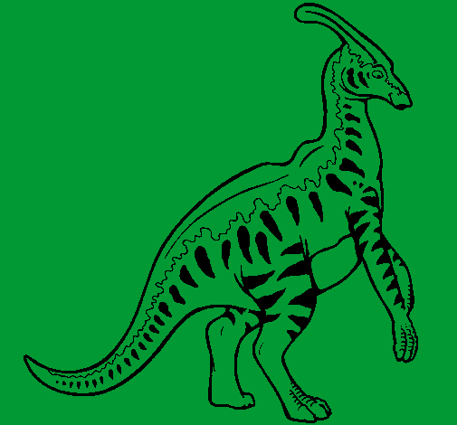 Striped Parasaurolophus