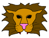 Coloring page Lion painted bylarita