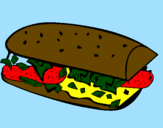 Coloring page Sandwich painted byJonas