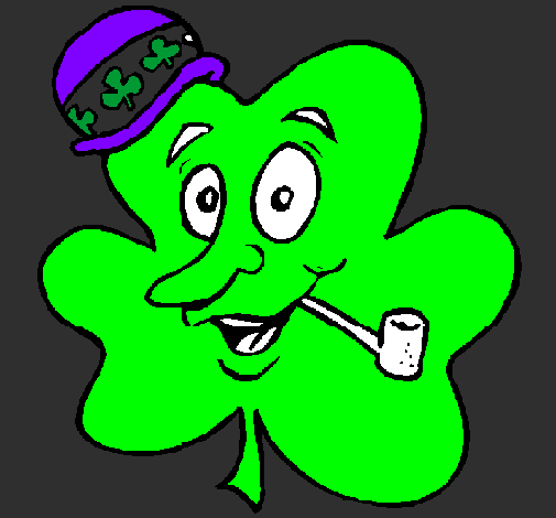 Coloring page Lucky clover painted byhty9uyh
