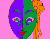 Coloring page Italian mask painted bydoug