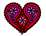 Coloring page Heart of flowers painted byCole Spencer- facebook me