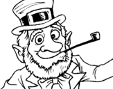 Coloring page Leprechaun painted bywlnx