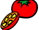 Coloring page Tomato painted byandrea