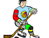 Coloring page Ice hockey player painted bymanu