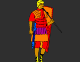 Coloring page Roman soldier painted byJonas