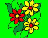 Coloring page Little flowers painted byhans
