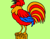 Coloring page Cock singing painted byMarga
