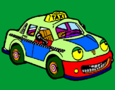 Coloring page Taxi Herbie painted byBENICIO  