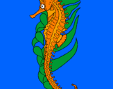 Coloring page Oriental sea horse painted byJess