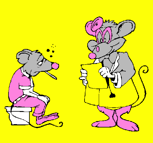 Doctor and mouse patient