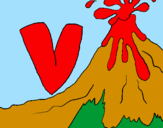 Coloring page Volcano  painted bySummer