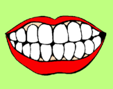 Coloring page Mouth and teeth painted byPatrick