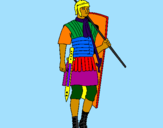 Coloring page Roman soldier painted byJonas