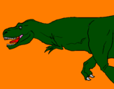Coloring page Tyrannosaurus Rex painted byaiste112