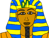 Coloring page Tutankamon painted byking tutankamon