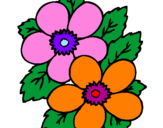 Coloring page Flowers painted byraji