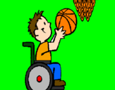 Coloring page Wheelchair basketball painted byjoey