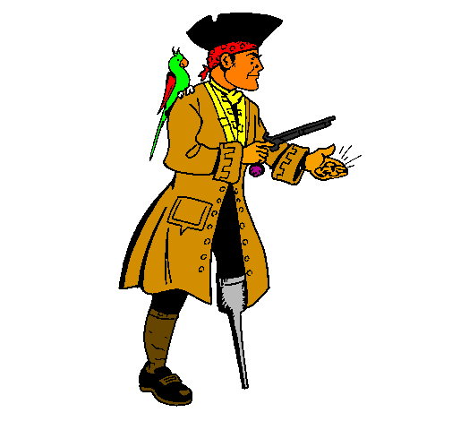 Pirate with wooden leg