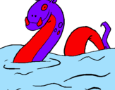 Coloring page Loch Ness monster painted byGary