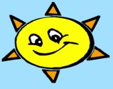 Coloring page Smiling sun painted byDennisse