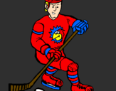 Coloring page Ice hockey player painted byJOSH