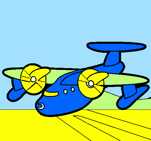 Plane with propellers