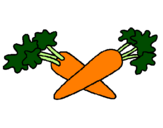 Coloring page carrots painted byKayla