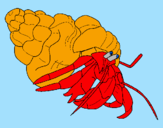 Coloring page Hermit crab painted byhermit