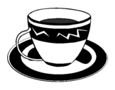 Coloring page Cup of coffee painted byhola