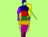 Coloring page Roman soldier painted byPanagiotis
